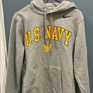 Nike Gray and Yellow U.S. Navy Hoodie